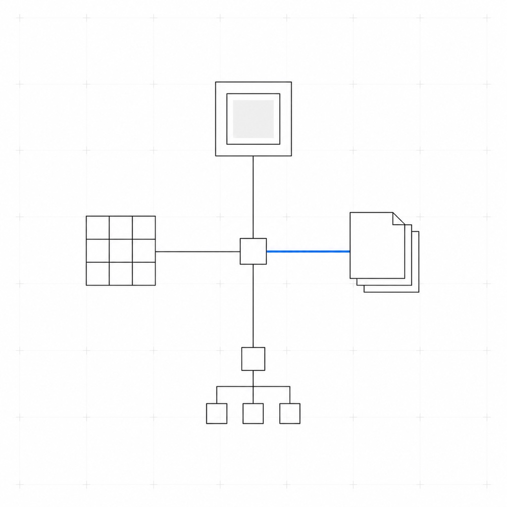 A content pipeline diagram connecting a page