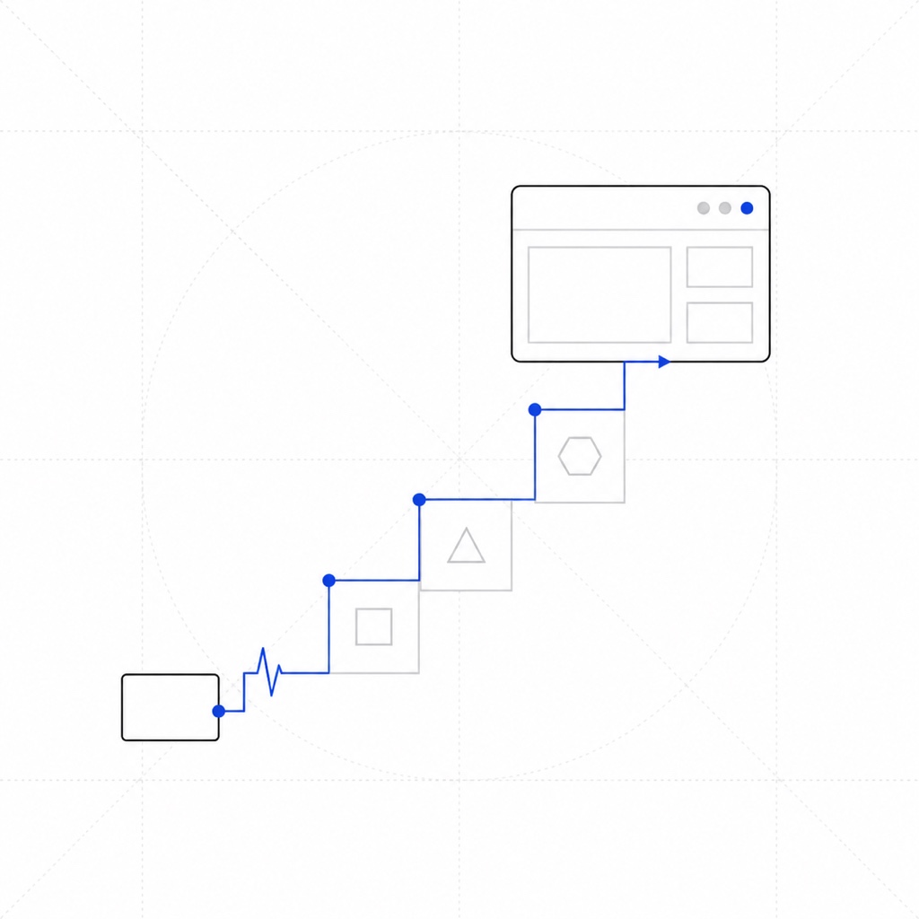A scaffold command turning into a running site