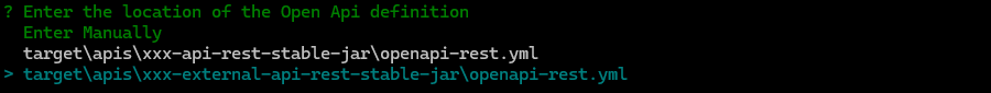 open api generator cmd api external