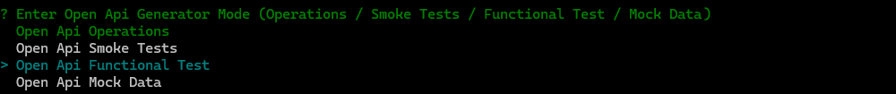 open api generator cmd functional