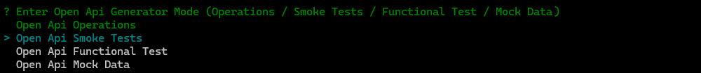 open api generator cmd smoke