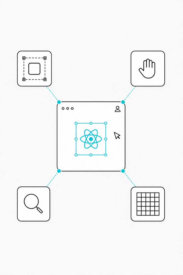 Selection, pan, zoom and grid plugins connected to a collaborative canvas