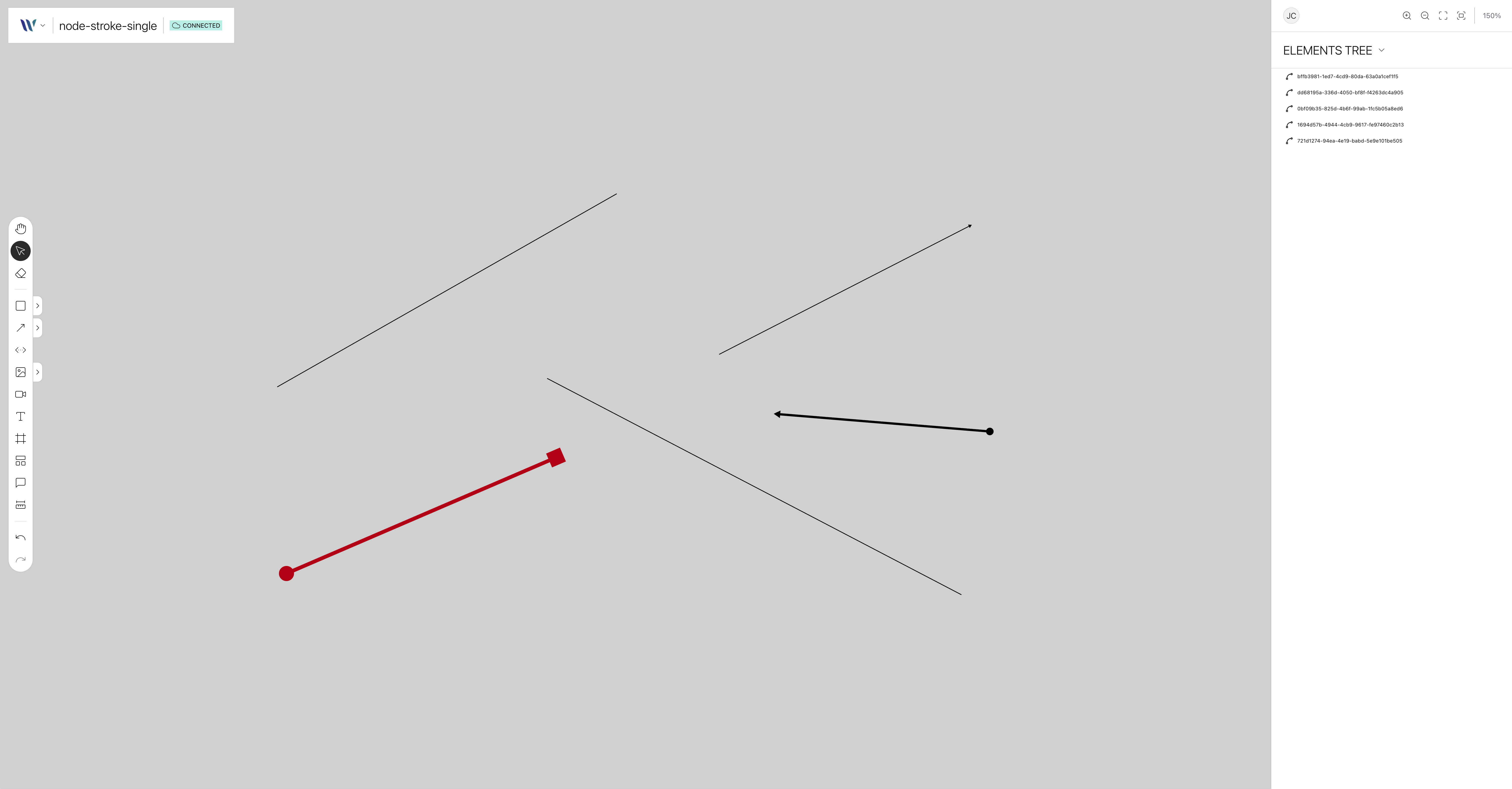 Single stroke on Weave.js showcase