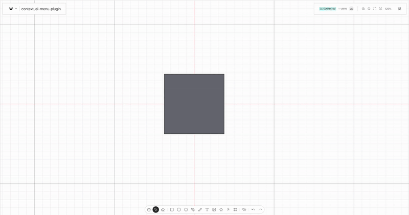 Context Menu plugin on use on the Weave.js showcase