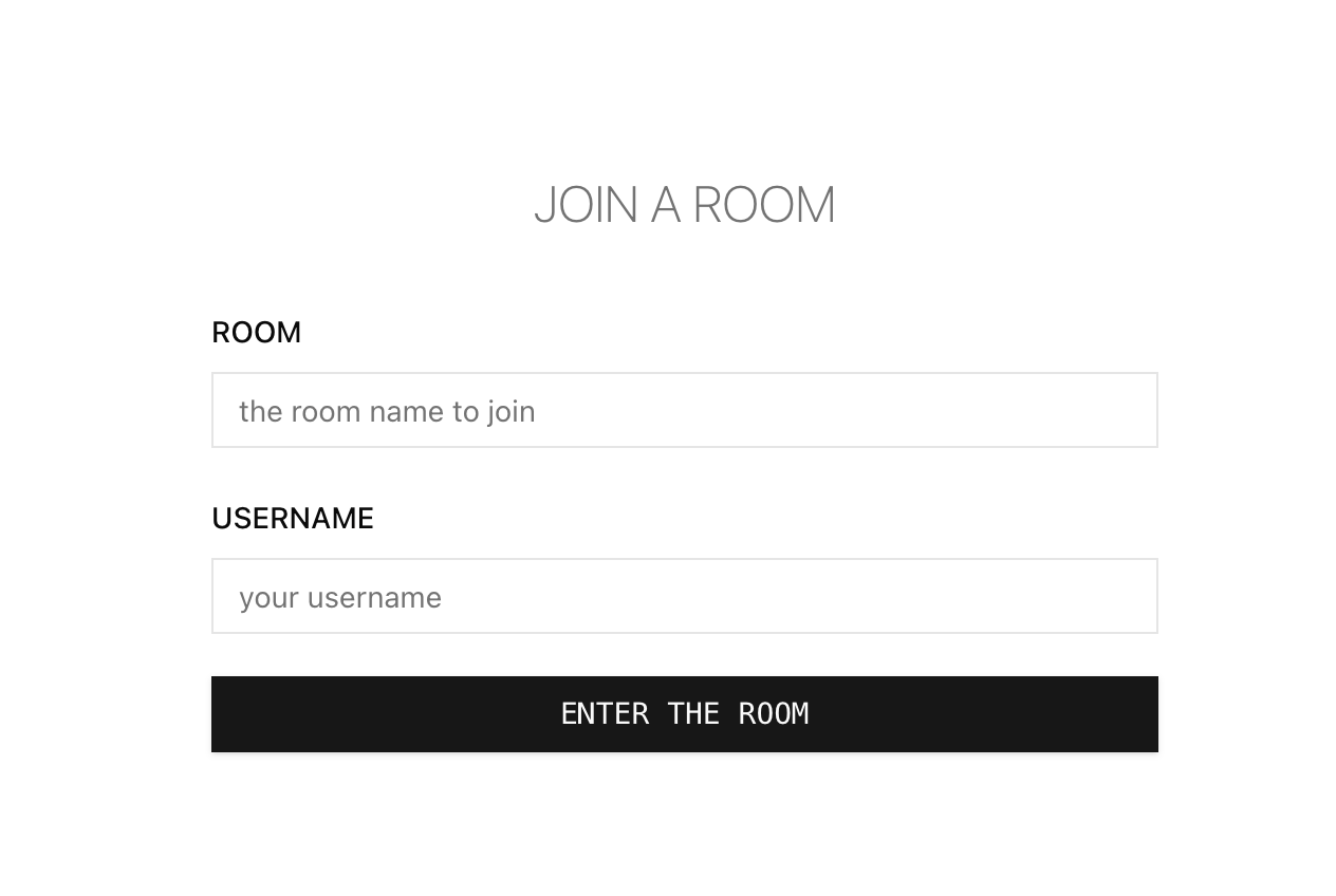 Enter room page