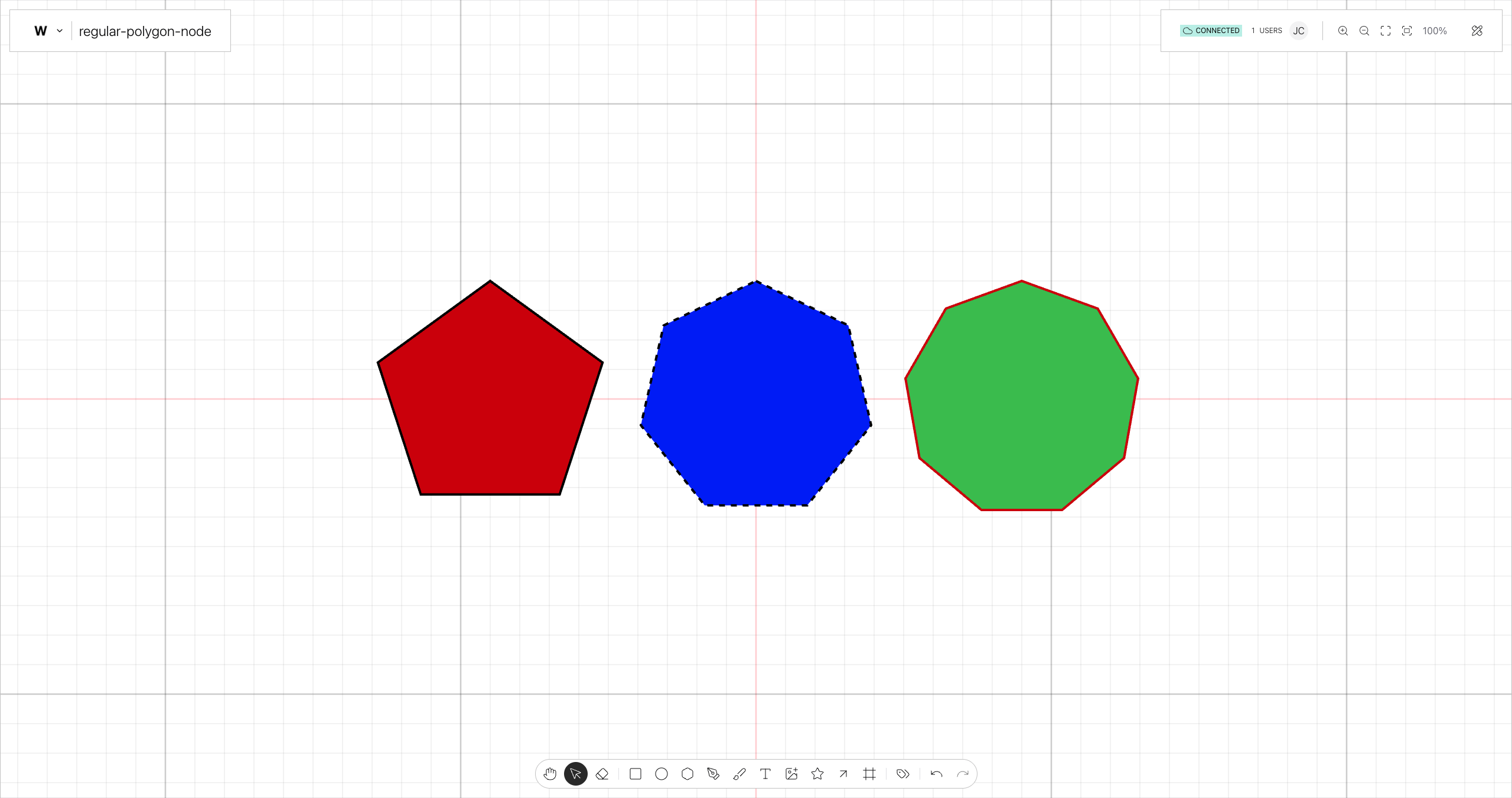 Regular Polygon on Weave.js showcase