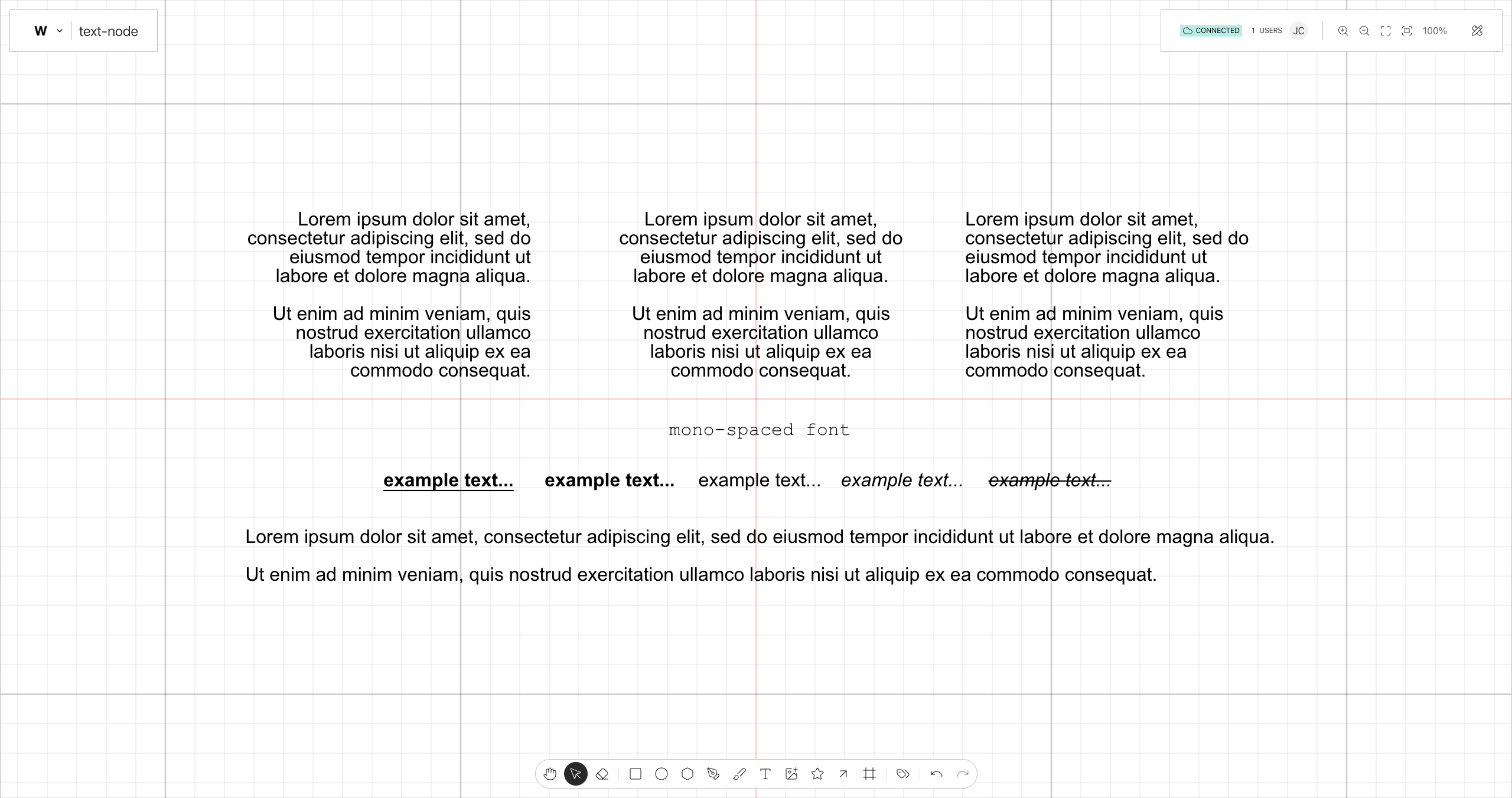 Text on Weave.js showcase
