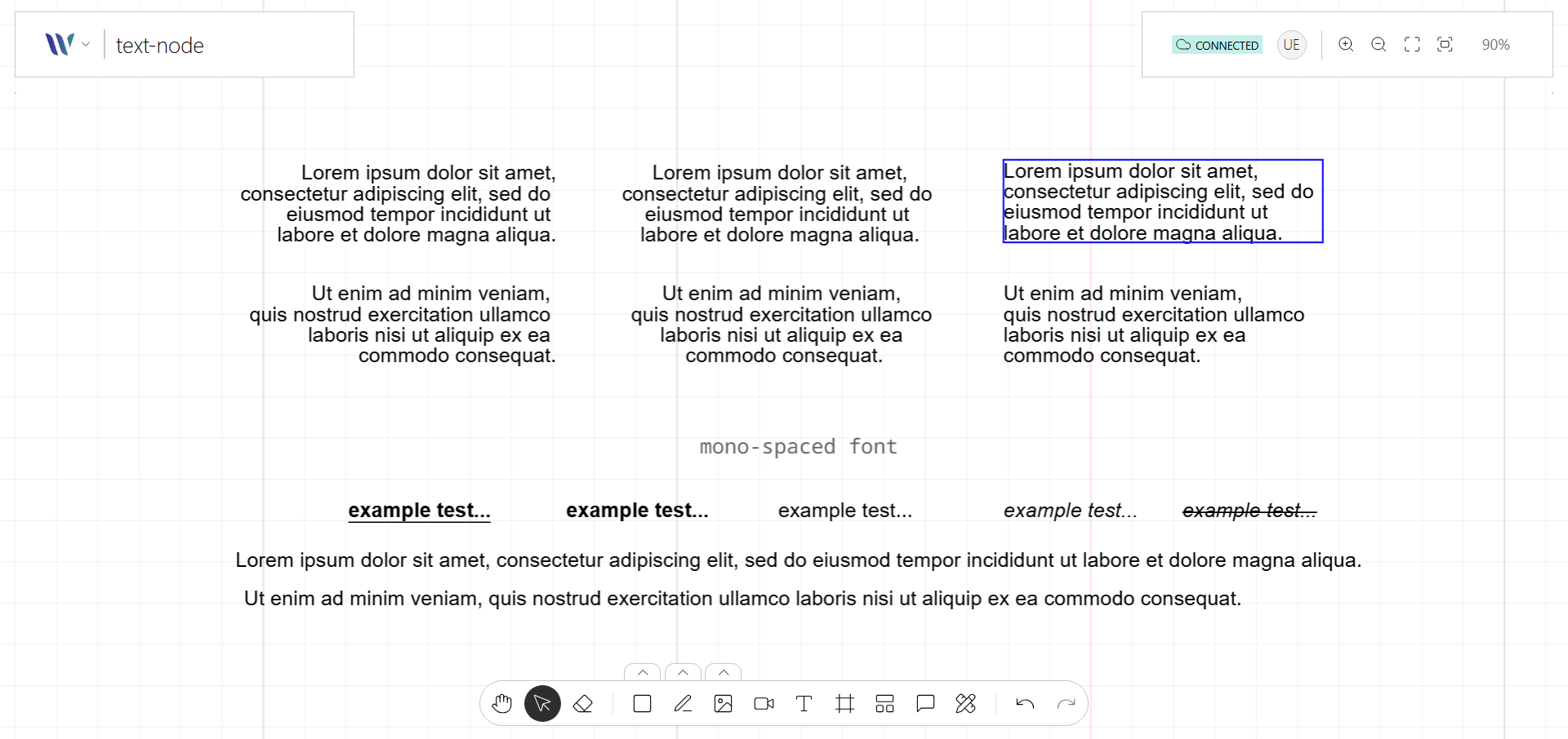 Text on Weave.js showcase