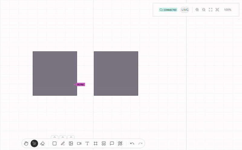 Users selector plugin on use on the Weave.js showcase