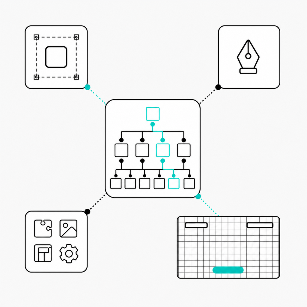 The shared state model connects nodes, actions, plugins and canvas rendering primitives
