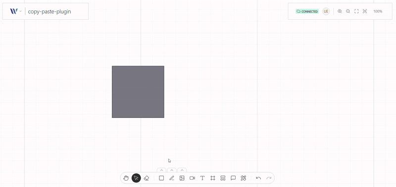 Copy & Paste plugin on use on the Weave.js showcase